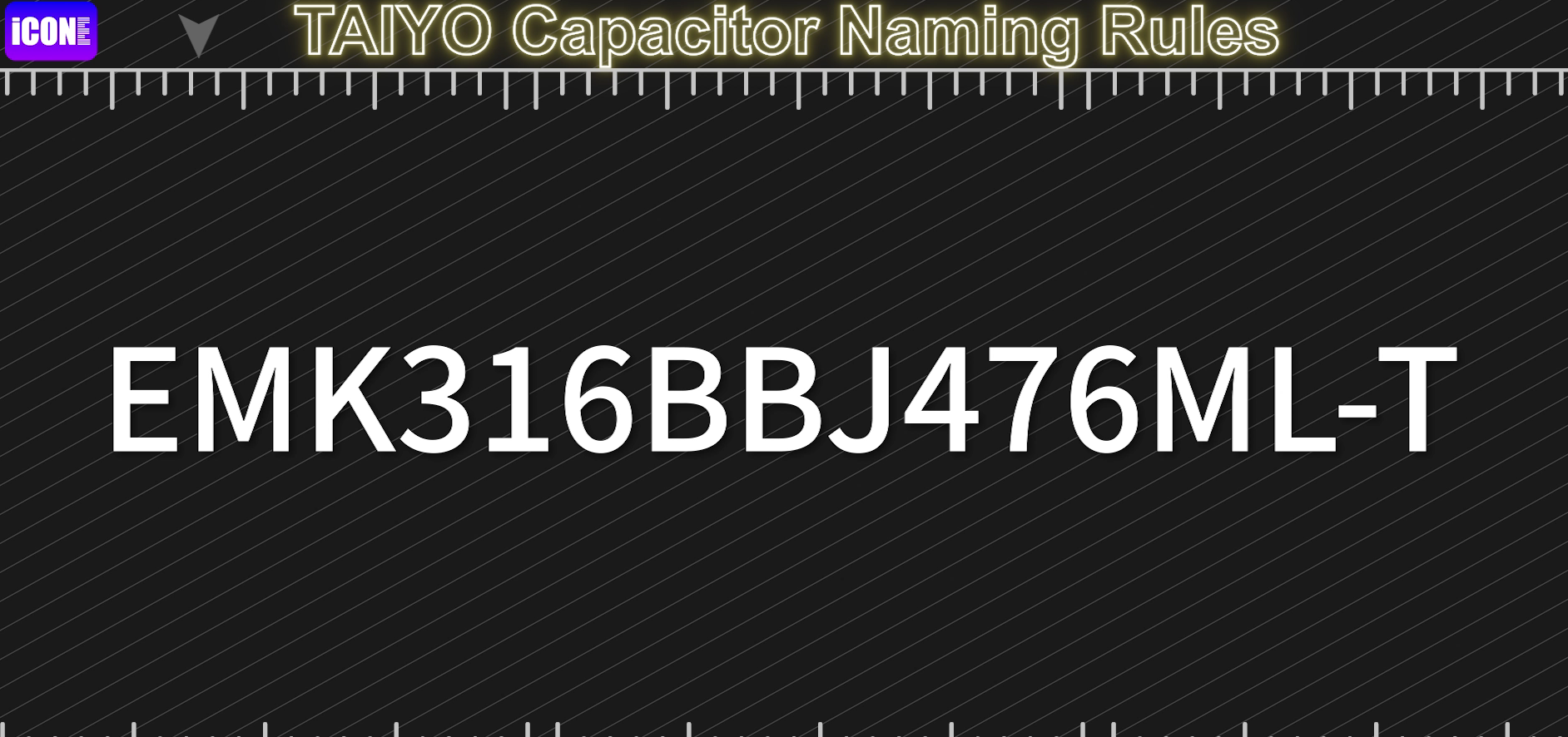 TAIYO Capacitor Naming Rules-EMK316BBJ476ML-T